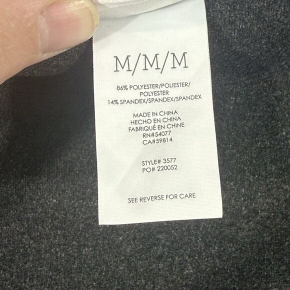 Cabi Crossover Dark Gray Skirted M'Leggings Size M Stretch Modest Athleisure - Picture 4 of 9